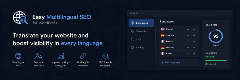 Easy Multilingual SEO WordPress plugin